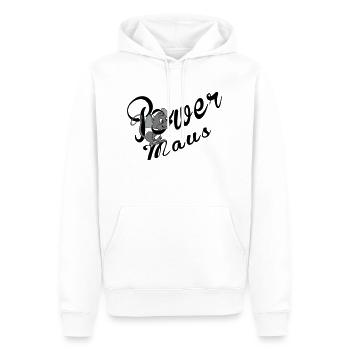 Power Maus - Männer Premium Bio Hoodie - Weiß - Vorne - Nico (187cm)