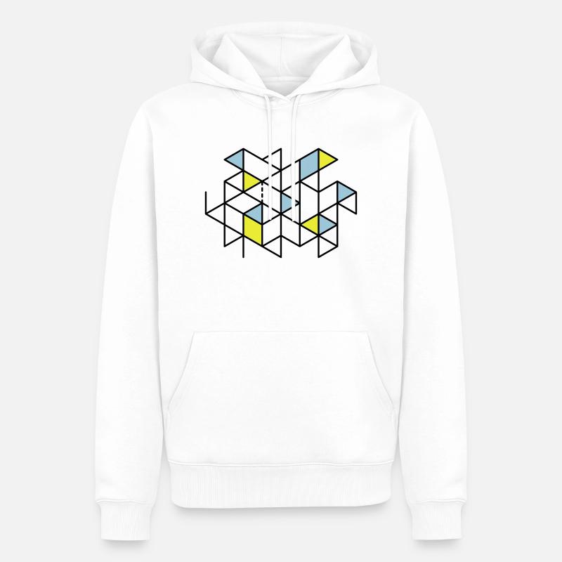 Geometry #001 - Männer Premium Bio Hoodie - Weiß