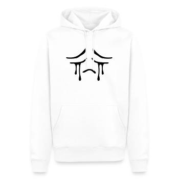 Weeping sad face tears unhappy - Men’s Premium Organic Hoodie - white - Front - Nico (187cm)