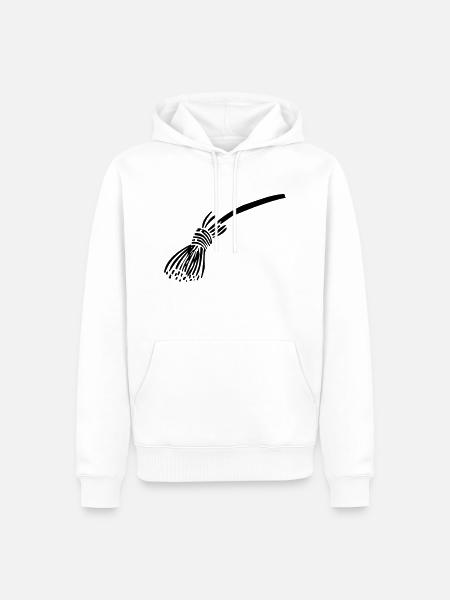 Besen - Männer Premium Bio Hoodie - Weiß