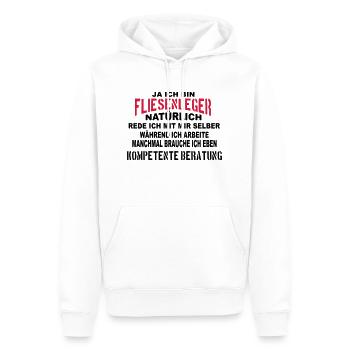 Fliesenleger Beratung - Männer Premium Bio Hoodie - Weiß - Vorne - Nico (187cm)