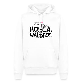 Holla die Waldfee - Männer Premium Bio Hoodie - Weiß - Vorne - Nico (187cm)
