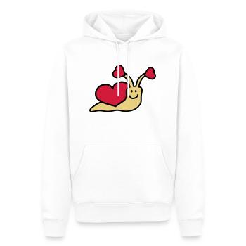 love_snail_3c - Sweat à capuche Premium bio Homme - blanc - Devant - Nico (187cm)