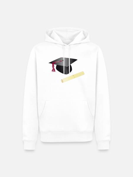 graduation - Männer Premium Bio Hoodie - Weiß