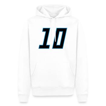 number_10 - Männer Premium Bio Hoodie - Weiß - Vorne - Nico (187cm)
