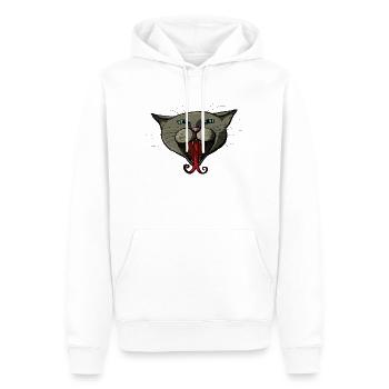 Demon Cat (no background) - Männer Premium Bio Hoodie - Weiß - Vorne - Nico (187cm)