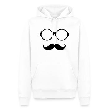 Schnurrbart - Männer Premium Bio Hoodie - Weiß - Vorne - Nico (187cm)