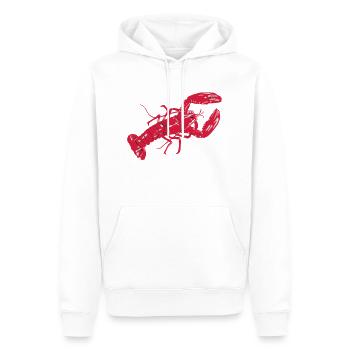 LobsterColoredTee - Men’s Premium Organic Hoodie - white - Front - Nico (187cm)