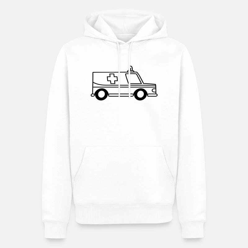 ambulance - Männer Premium Bio Hoodie - Weiß