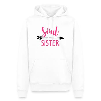 Soul Sister Left - Männer Premium Bio Hoodie - Weiß - Vorne - Nico (187cm)