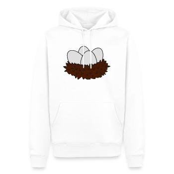 nest - Sweat à capuche Premium bio Homme - blanc - Devant - Nico (187cm)
