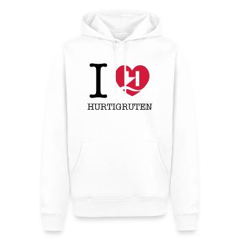 Hurtigruten - Sweat à capuche Premium bio Homme - blanc - Devant - Nico (187cm)