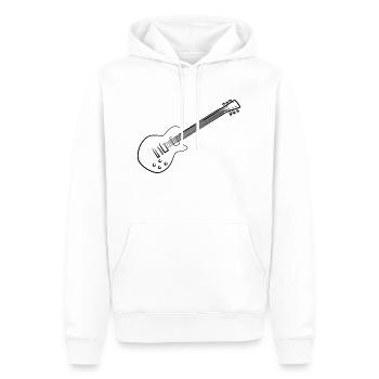 E-Gitarre - Männer Premium Bio Hoodie - Weiß - Vorne - Nico (187cm)