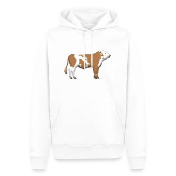 bull - Sweat à capuche Premium bio Homme - blanc - Devant - Nico (187cm)