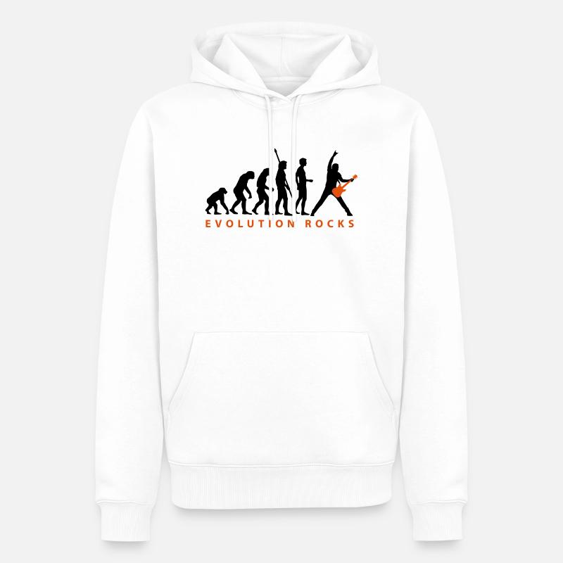 evolution_guitar_112013_c_2c - Sweat à capuche Premium bio Homme - blanc