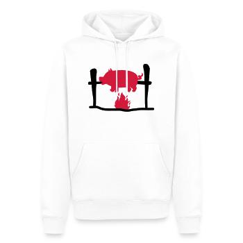 Grillen - Männer Premium Bio Hoodie - Weiß - Vorne - Nico (187cm)