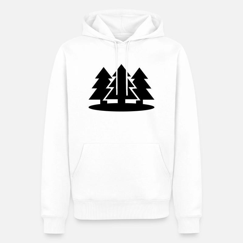 Baum - Männer Premium Bio Hoodie - Weiß