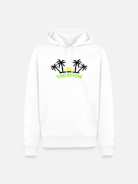 vacation3 - Männer Premium Bio Hoodie - Weiß