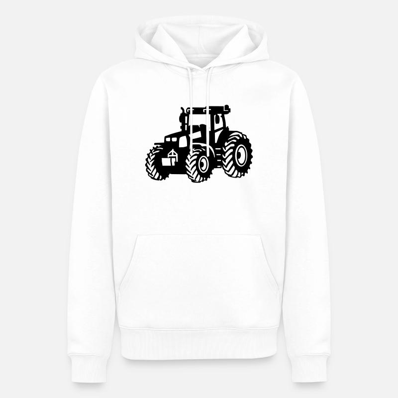 Traktor - Männer Premium Bio Hoodie - Weiß