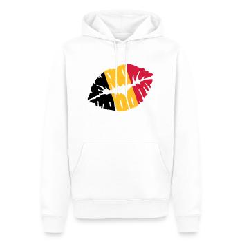 Belgien - Männer Premium Bio Hoodie - Weiß - Vorne - Nico (187cm)