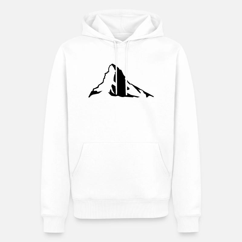 Matterhorn - Männer Premium Bio Hoodie - Weiß