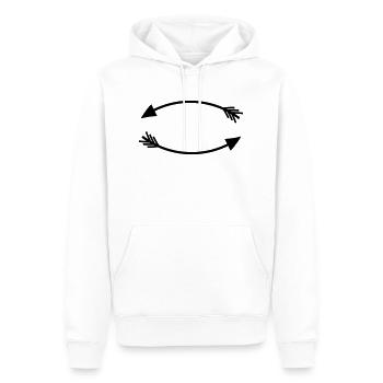 Two arrows - Men’s Premium Organic Hoodie - white - Front - Nico (187cm)