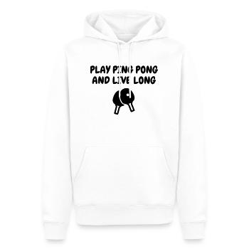 Table Tennis - Ping Pong - Sport - Racket - Ball - Männer Premium Bio Hoodie - Weiß - Vorne - Nico (187cm)