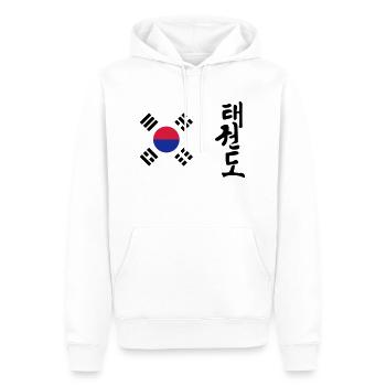 Taekwondo Taekwondoin Tae-Kwon-Do Tae Kwon Do - Sweat à capuche Premium bio Homme - blanc - Devant - Nico (187cm)