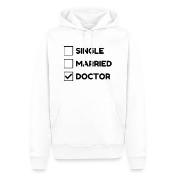 docteur / médecin / hôpital / médecine - Sweat à capuche Premium bio Homme - blanc - Devant - Nico (187cm)