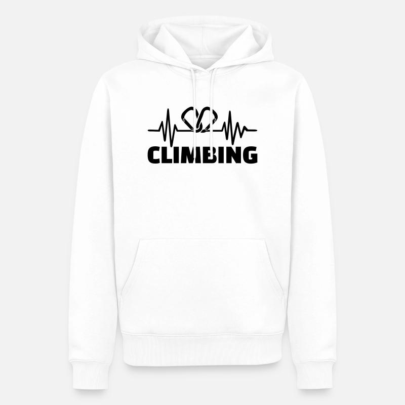 Klettern - Männer Premium Bio Hoodie - Weiß