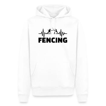 Fencing - Men’s Premium Organic Hoodie - white - Front - Nico (187cm)