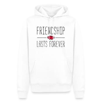 friendship lasts forever hearts - Männer Premium Bio Hoodie - Weiß - Vorne - Nico (187cm)