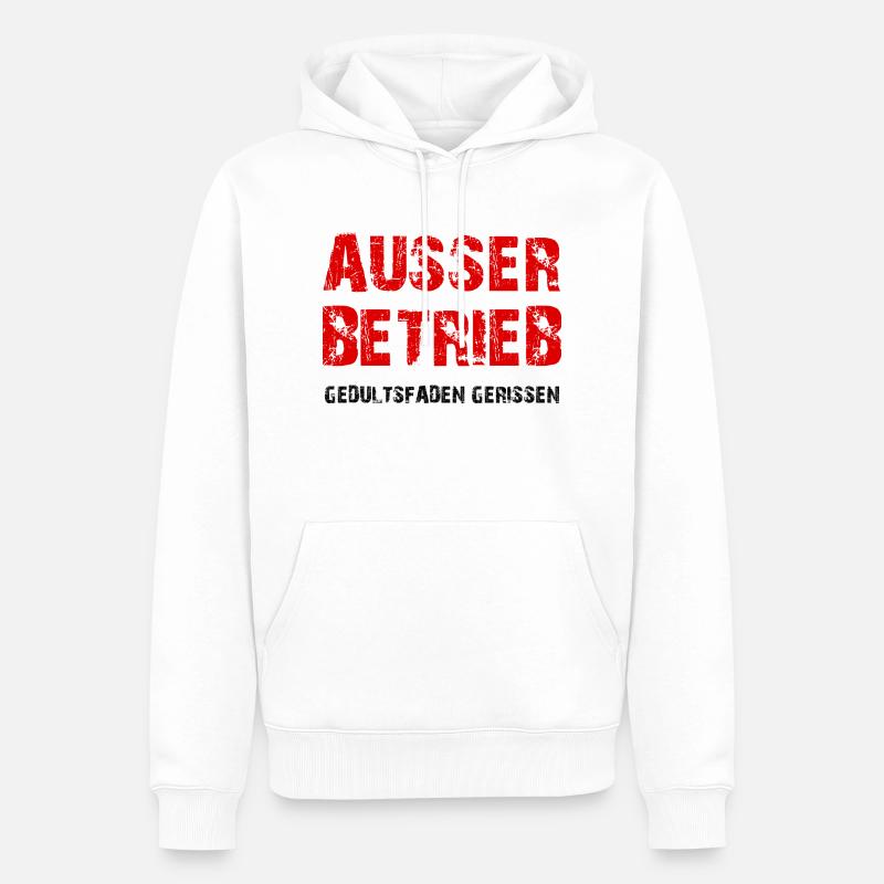 AUSSER BETRIEB - Männer Premium Bio Hoodie - Weiß