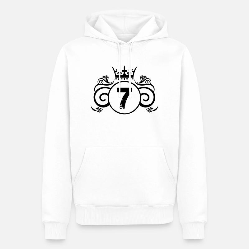 Armoiries 7 - Sweat à capuche Premium bio Homme - blanc
