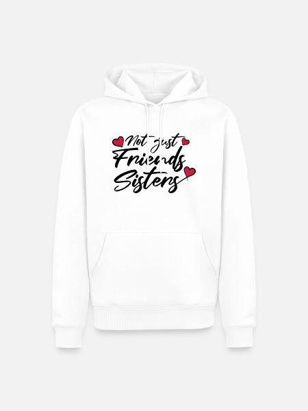 Hearts Friends Sisters - Men’s Premium Organic Hoodie - white