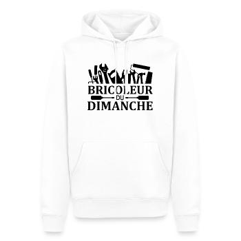 Bricoleur du dimanche 2 - Sweat à capuche Premium bio Homme - blanc - Devant - Nico (187cm)