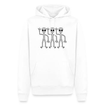 3 Freunde Aliens winken - Männer Premium Bio Hoodie - Weiß - Vorne - Nico (187cm)