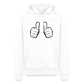 Like Hands - Männer Premium Bio Hoodie - Weiß - Vorne - Nico (187cm)