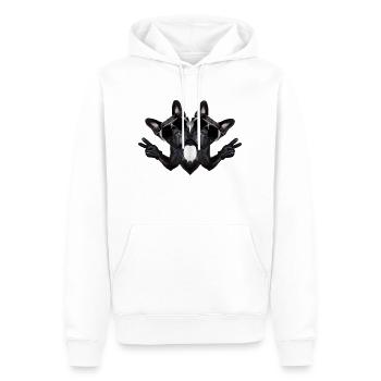 Abstrakter Hund - Männer Premium Bio Hoodie - Weiß - Vorne - Nico (187cm)