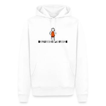 goose on the loose - Männer Premium Bio Hoodie - Weiß - Vorne - Nico (187cm)