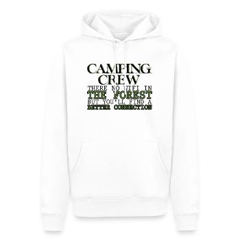 Camping Crew, There's No Wifi In The Forest 3 - Männer Premium Bio Hoodie - Weiß - Vorne - Nico (187cm)