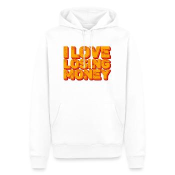 I Love Losing Money 3 - Männer Premium Bio Hoodie - Weiß - Vorne - Nico (187cm)