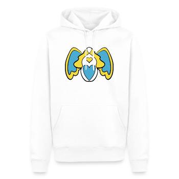Ange de la paix - Sweat à capuche Premium bio Homme - blanc - Devant - Nico (187cm)