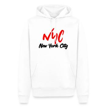 Ville de New York - Sweat à capuche Premium bio Homme - blanc - Devant - Nico (187cm)