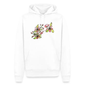 Fleur - Sweat à capuche Premium bio Homme - blanc - Devant - Nico (187cm)