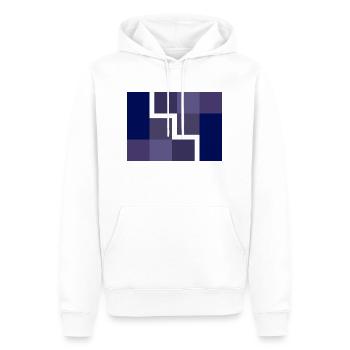 Géométrique - Sweat à capuche Premium bio Homme - blanc - Devant - Nico (187cm)