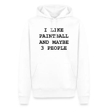 Paintball Airsoft - Sweat à capuche Premium bio Homme - blanc - Devant - Nico (187cm)