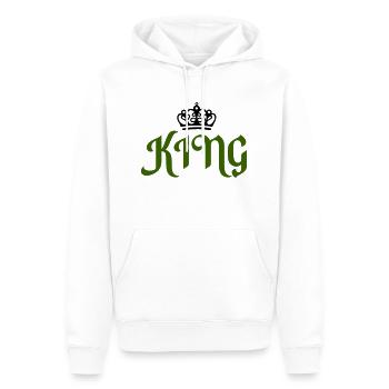 Roi - Sweat à capuche Premium bio Homme - blanc - Devant - Nico (187cm)