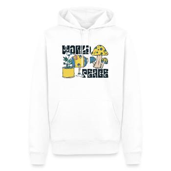 420 World Peace Drop The Tree - Men’s Premium Organic Hoodie - white - Front - Nico (187cm)