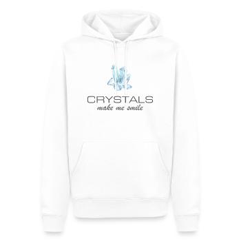 crystals make me smile - Männer Premium Bio Hoodie - Weiß - Vorne - Nico (187cm)
